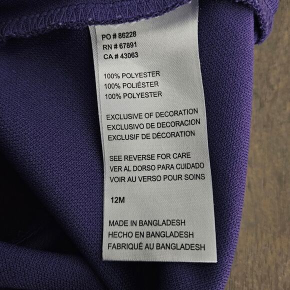 Girls Baltimore Ravens NFL Cheer Captain Jumper Dress Infants Size 12 Months - Picture 5 of 6